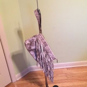 Subtle snake print handbag